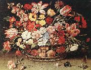 LINARD, Jacques Basket of Flowers 67 USA oil painting artist
